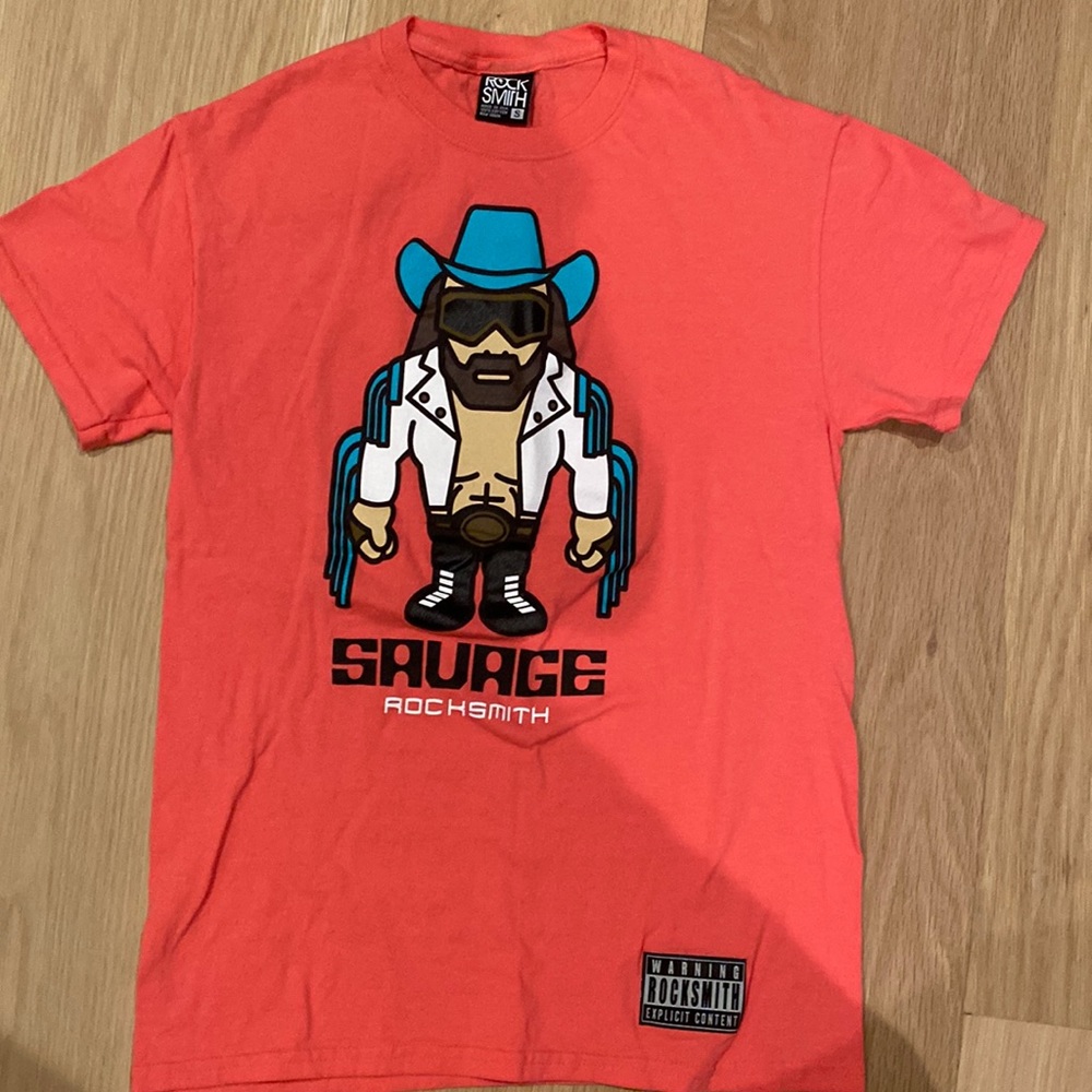 WWC WWF Rocksmith savage pink t-shirt new wrestling